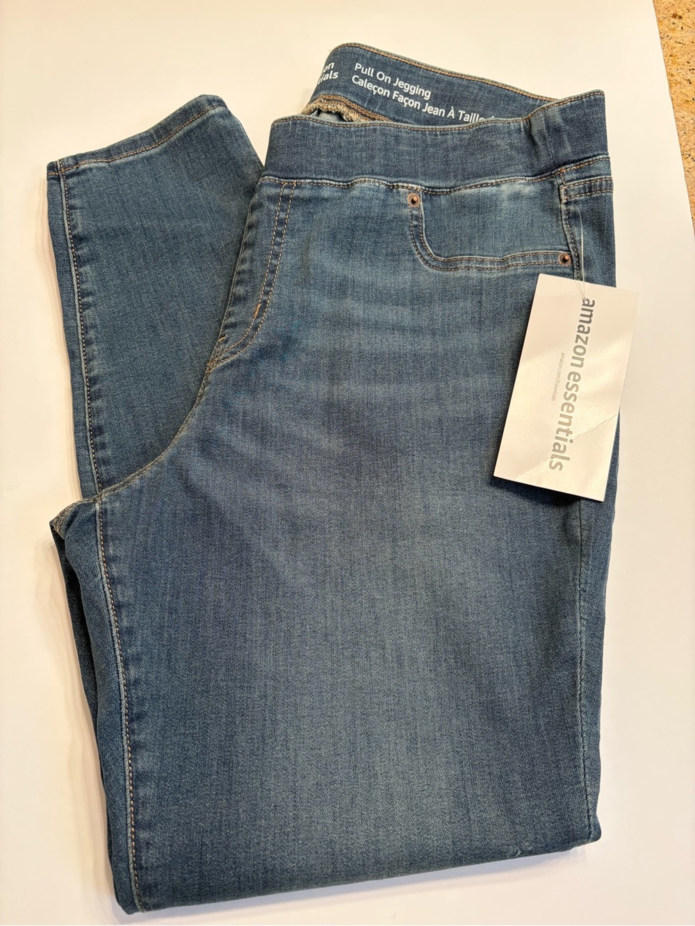Amazon Essentials Women’s Blue Pull-On Stretch Jeggings